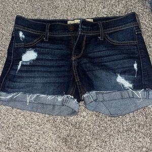 Hollister blue denim shorts